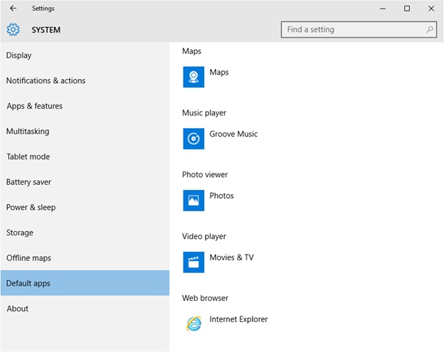 Windows10SettingsDefaultAppIE